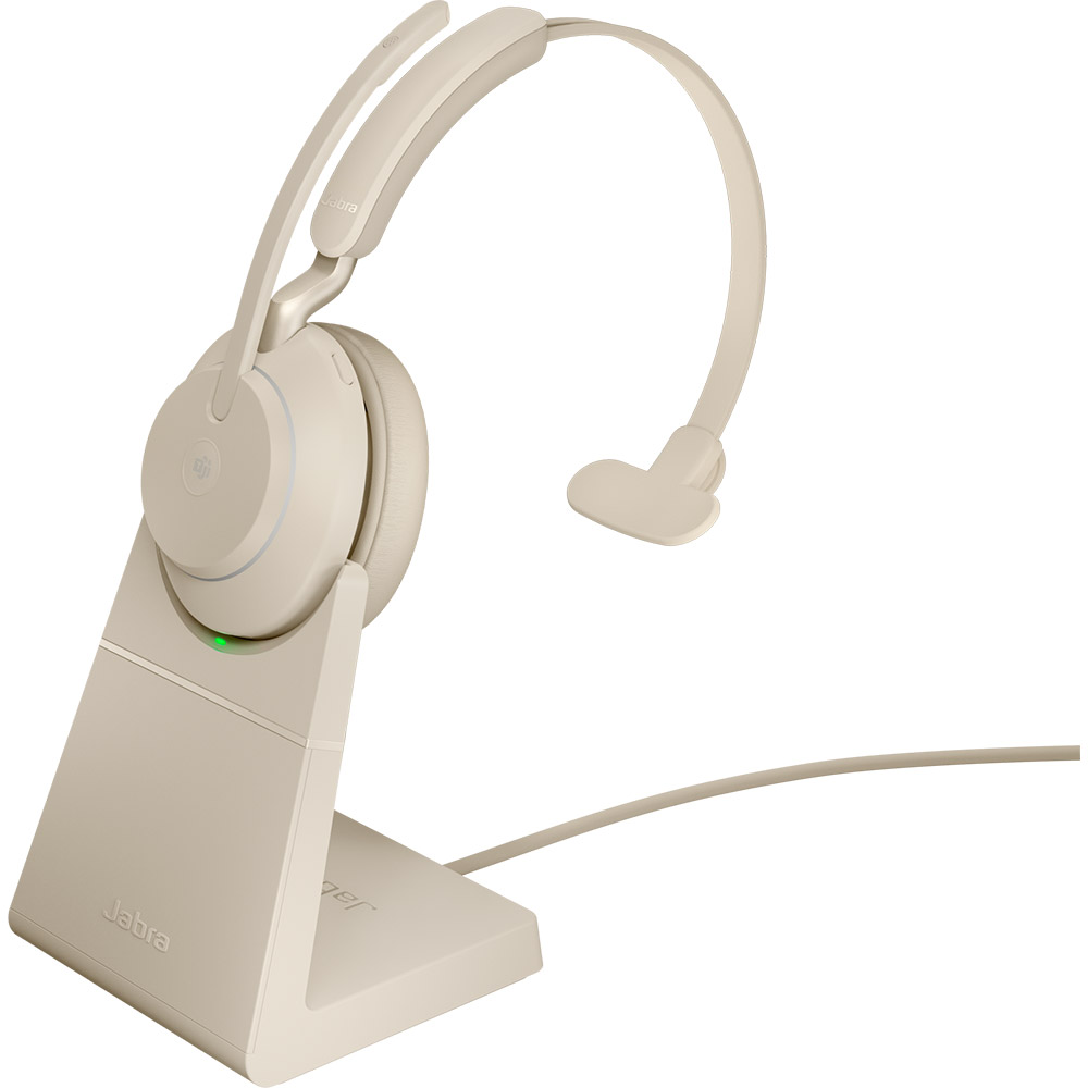 Jabra Evolve2 65 MS Mono USB-A med Laddställ Beige